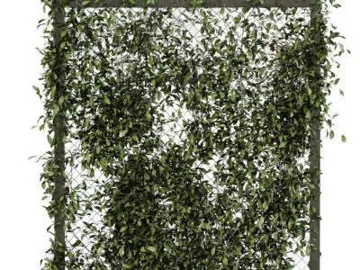 vertical plant fence partition set 654 3D model