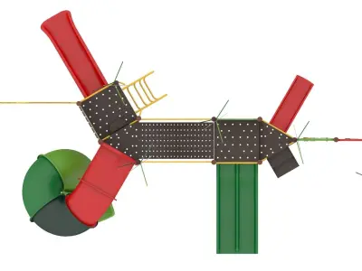 Jungle Playground Low-poly 3D model