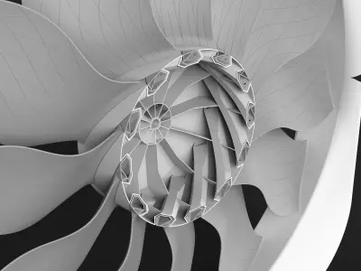 20in Fan Blade and Hub Assembly - Lightweight PLA Print Ready 3D print model