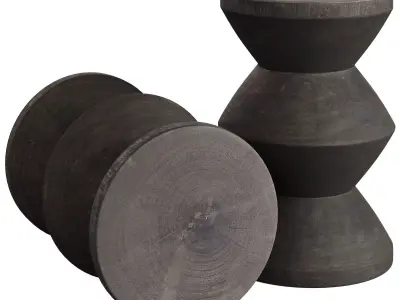 Stool SAS 003  Charcoal Black 3D model