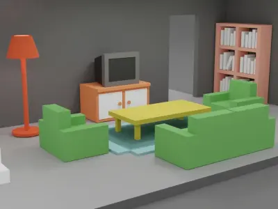 Doll House Game Assets 3D print model