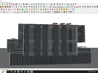 Corporate office glass building 3d model 3D model