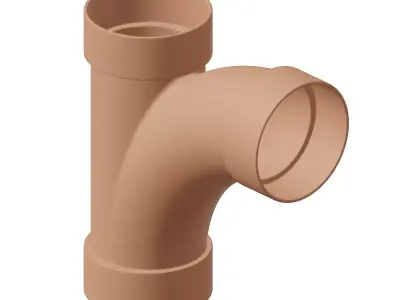 Plastic Plumbing Long Sweep Y Toy 3D model