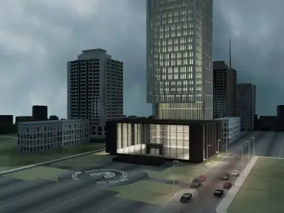 Skyscraper 3D model shop
