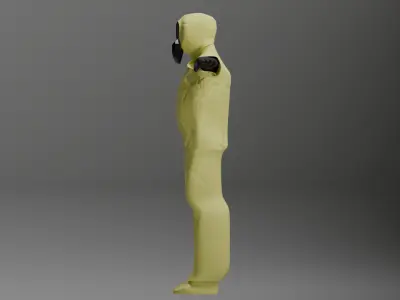 Hazmat Character Rigged 3D model
