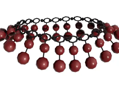 Retro Necklace Low-poly 3D model
