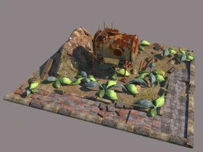 Used as few polygons as possible Low-poly 3D model