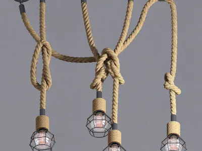 Rope Suspension Lamp 3D model