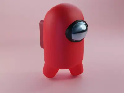 Among Us Red Character 3D model