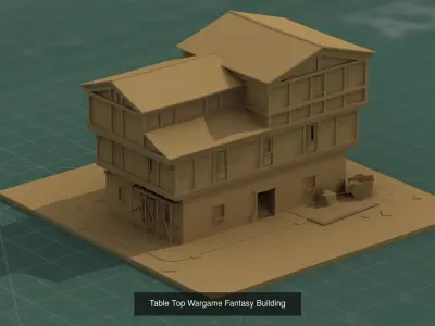 Wargame Building 3D Print 3D Model Pack