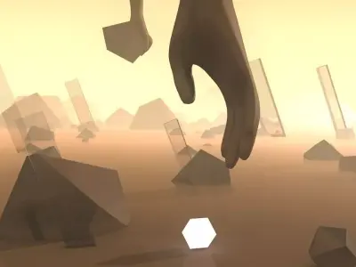 SCI-FI mountains V2 Low-poly 3D model