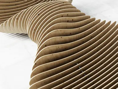 Parametric bench 3D model
