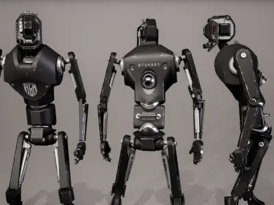 Robot 4 Low-poly 3D model