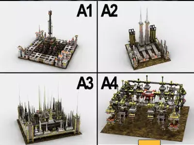 Collection Xyff Tree City Blocks Vol 1 3D model