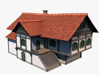 Cottage 03 Low-poly 3D model