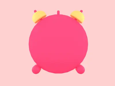 clock 3d cartoon Low-poly 3D model