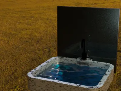 Bathroom 3d in Blend  Free 3D model