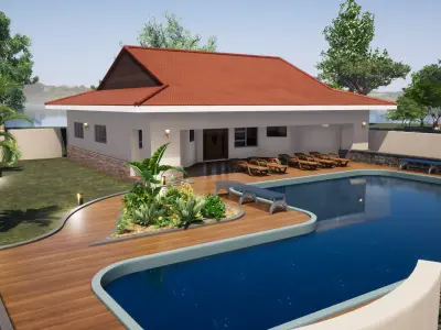 Swimming Pool House 3D model