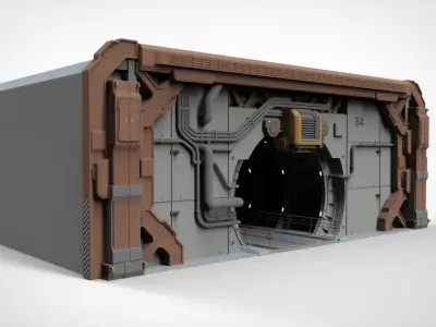 sci-fi architecture 4 3D model