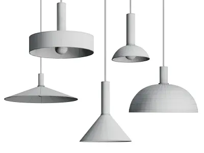 Ferm Living Collect Dome Pendant Shade Low-poly 3D model