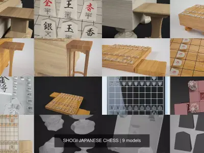 SHOGI JAPANESE CHESS 3D Model Pack