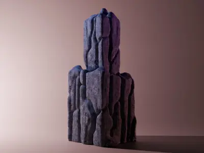 Stylized cliff type 2 3D model