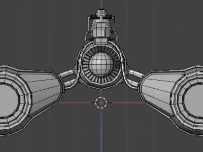 Hover Bike Low-poly 3D model