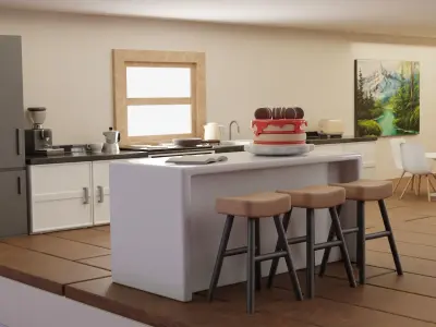 Apartment isometric interior 3D model