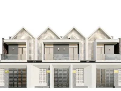 Modren house 09 Low-poly 3D model