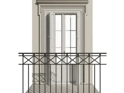 Paris Balcony 3D model