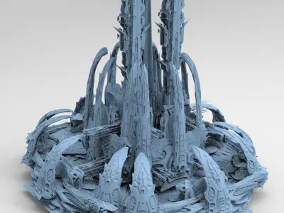 Sci Fi Wraith Claw City interceptor City Hub 2  3D model