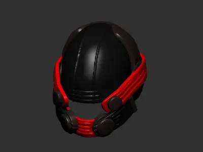 helmet high poly sculpt 3d printable  Low-poly 3D model