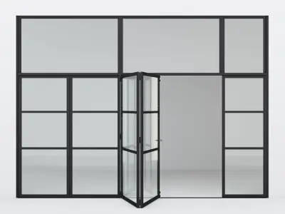 Aluminium door 11 3D model