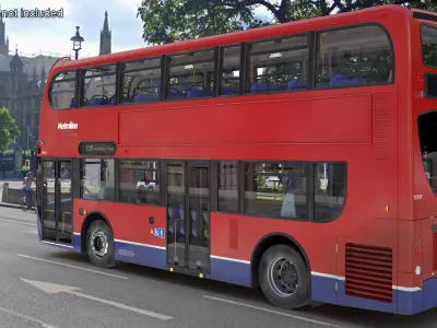  London Double Decker Bus Enviro 400 Rigged 