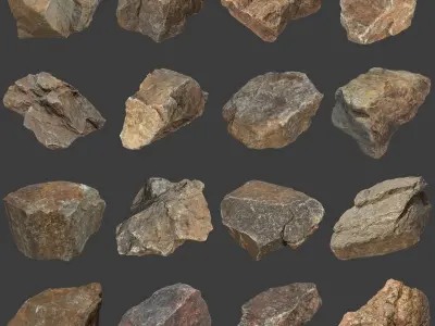 Stones Pack Volume 4 Low-poly 3D model
