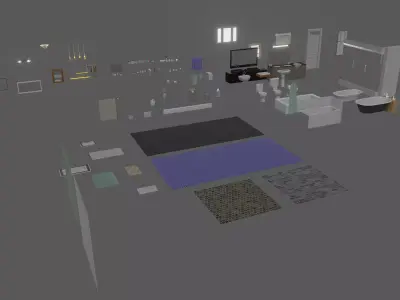 Bathroom Asset Pack 3D model