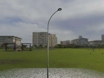 Street Light 15 version 15 10m with pole 1 Low-poly 3D model