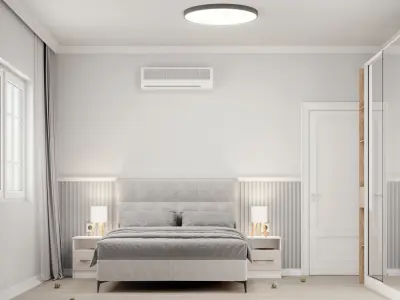 Modern minimalist bedroom 3D model