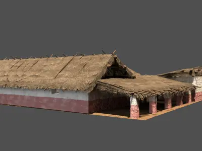 Mediavel house  Low-poly 3D model