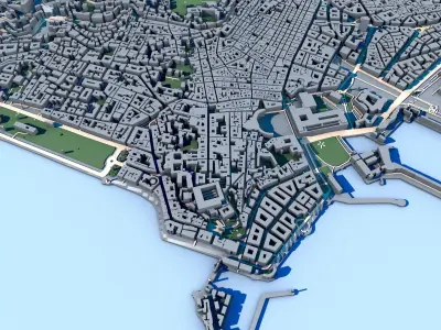 Naples City Italy Historic Italian Architecture  3D model