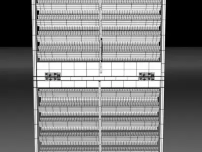 VERTICAL FOLDING WINDOW 3D model