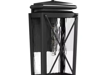 Wakeford  Textured Black Wall Lantern Progress Lighting 3D model