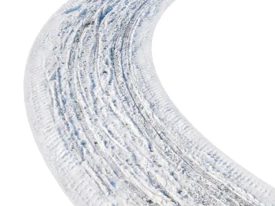 Ultra realistic Snow road 3D model