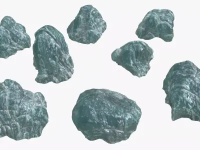 Ice Rocks 02 Low-poly 3D model