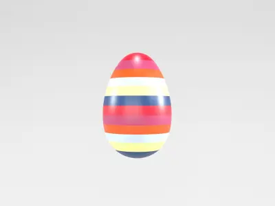 Easter Egg v1 Pack 01 Low-poly 3D model