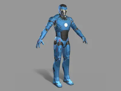 Mech character  Low-poly 3D model