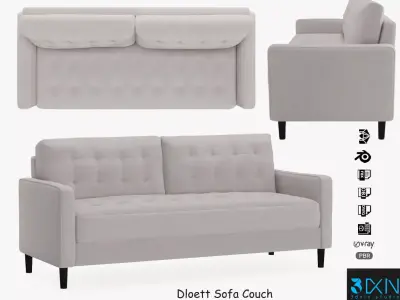 Dloett Sofa Couch 3D model