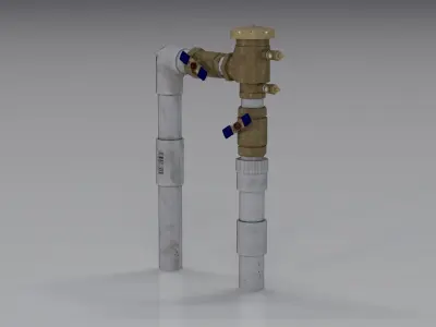 Backflow Preventer Low-poly 3D model