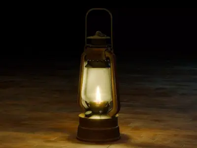 Vintage Lantern Low-poly 3D model