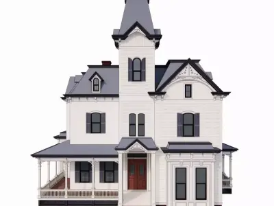 Victorian House - Elegant 3-Story massive house 3D model